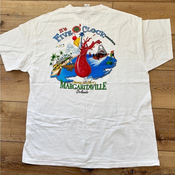 Vintage Other - VTG Margaritaville It's Five O’Clock Somewhere Jimmy Buffett T-Shirt XL 2 Sided